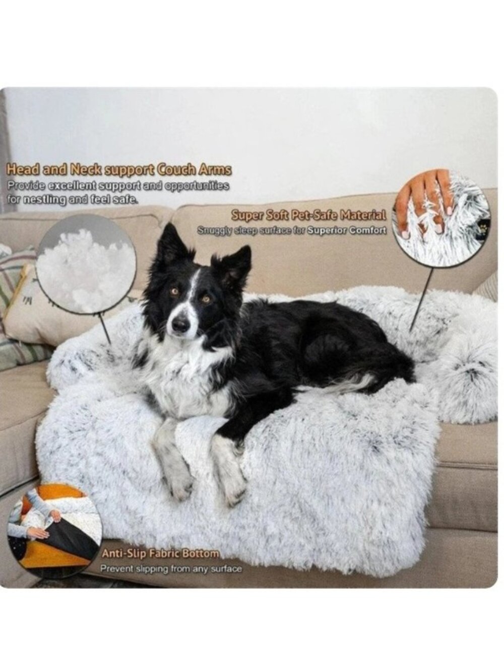 PawRoll Calming Sofa Dog Bed (NEVER USED)